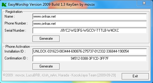 Easyworship 2009 build 1.9 keygen.rar